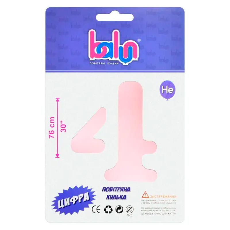 ���������� ������ ����� "4" sugar pink Balun 30" (76 ��) 1 ��