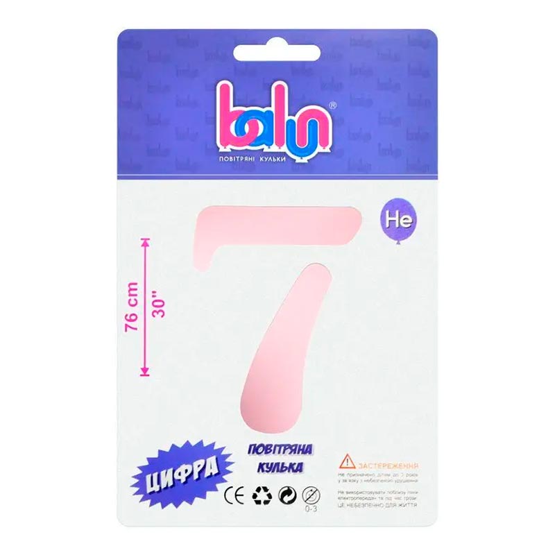 ���������� ������ ����� "7" sugar pink Balun 30" (76 ��) 1 ��