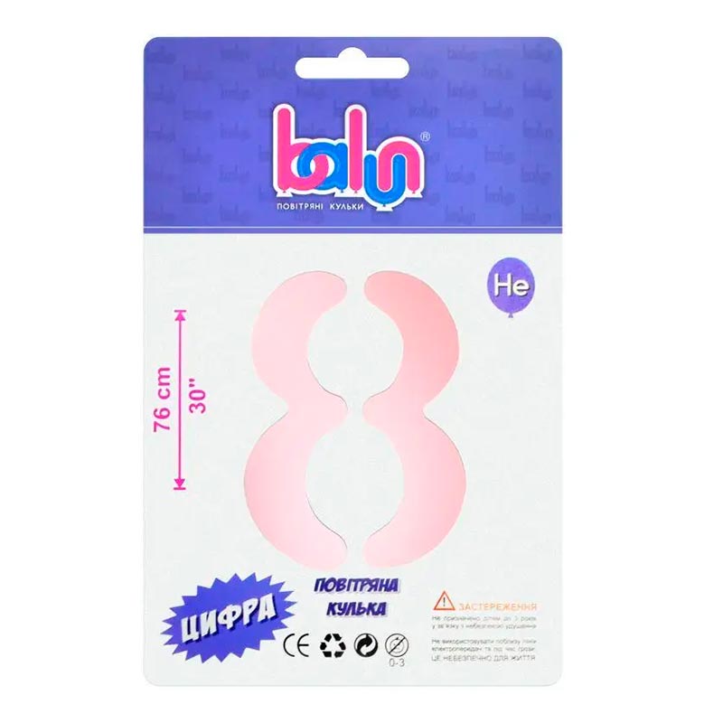 ���������� ������ ����� "8" sugar pink Balun 30" (76 ��) 1 ��