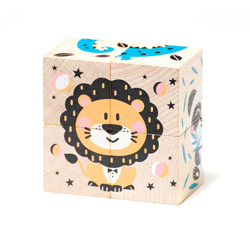 ������ "��������"/Set of wooden blocks "Animals"