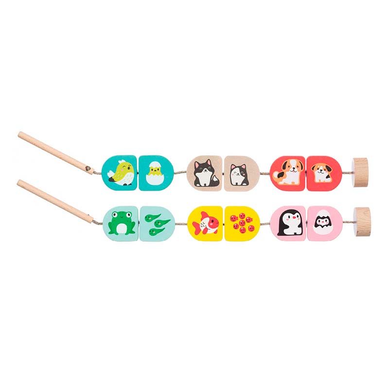 ������� "��� ���"/Wooden lacing toy set  "Me and mommy"