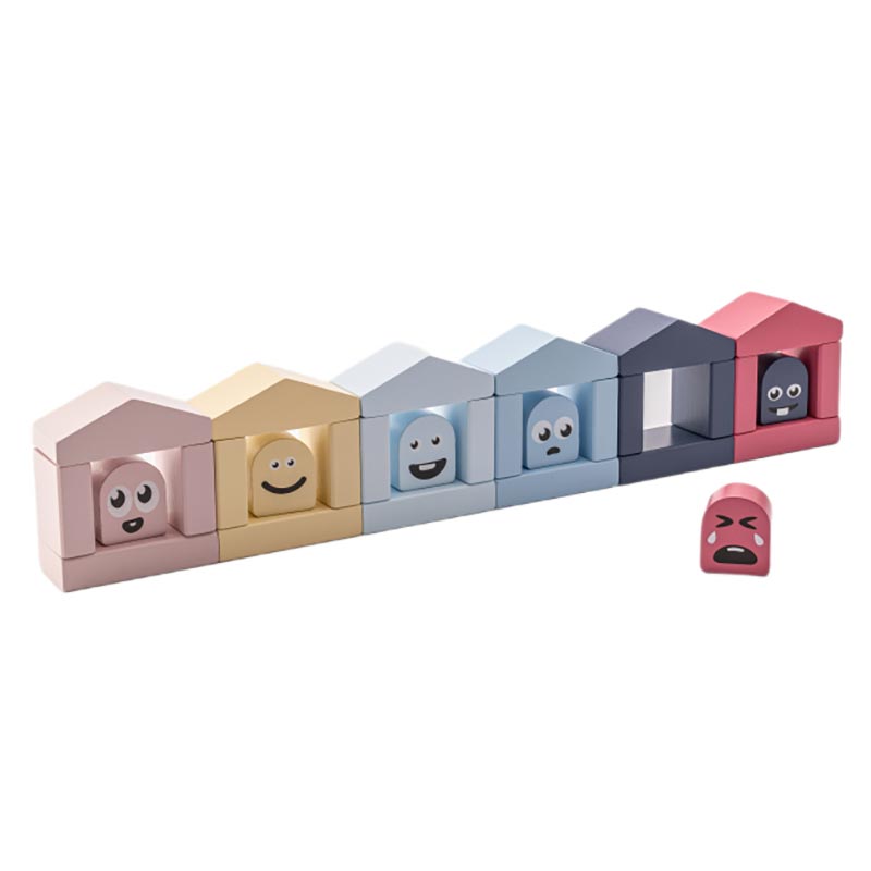 �����'���� ����������� "�������� ���������" 2/Wooden construction set "Colorful houses" 2