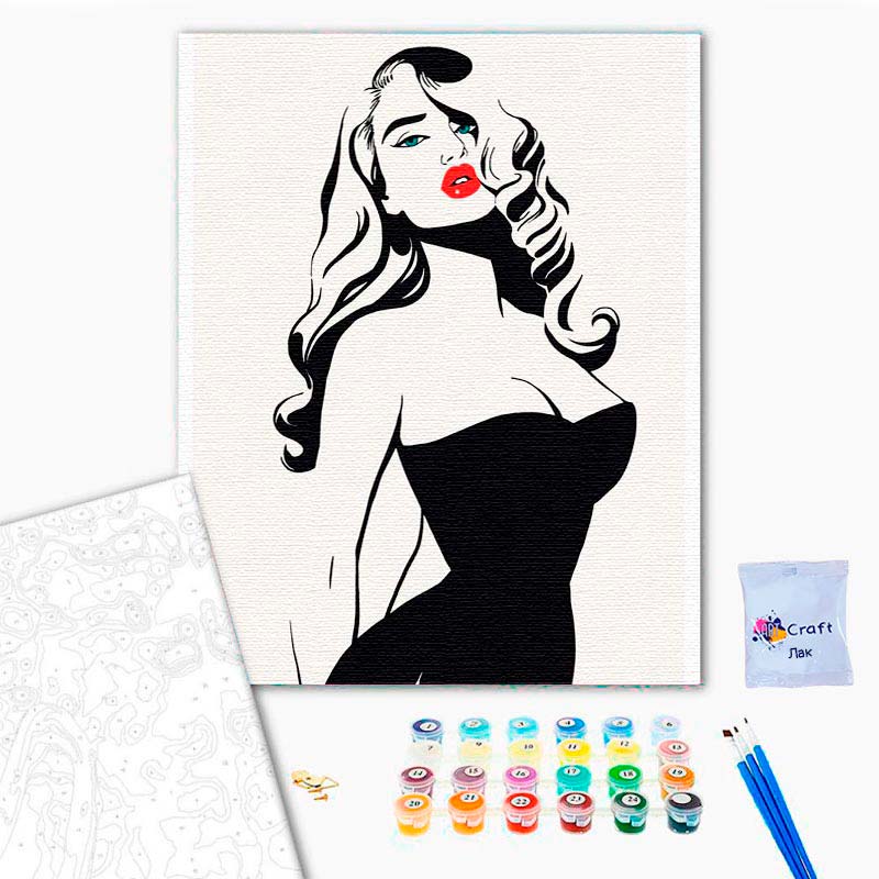 ���� ��� ������� "Lady in black" 30*40 ��