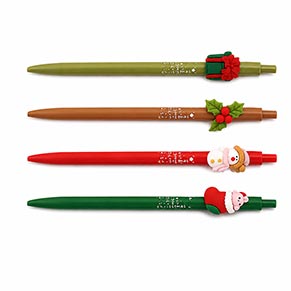 Ручка кулькова, синя Merry christmas SOFUN