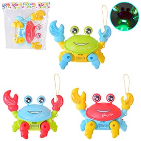 Тварина муз. арт. 776-5 (180шт/2) 3 кольори крабики, світло, звук, пакет. 24*9*20 см