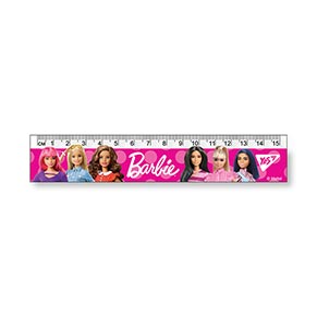 Лінійка пластикова, 15 см YES Barbie