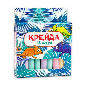 Крейда Маленька кругла - 18 штук Strateg різнокольорова 50107