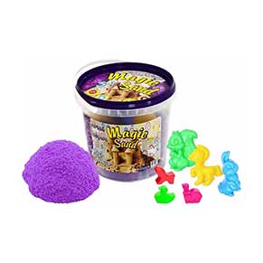Magic sand бузкового кольору у відрі 1 кг