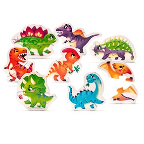 ����� 8 � 1 "���������"/Puzzles 8 in 1 "Happy dinosaurs"