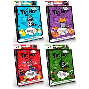 Карткова гра "YENOT Так/Ні" на укр.мові YEN-01-01U,02U,03U,04U