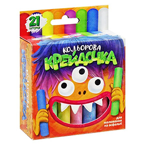 Крейда кольорова серії Крейдочка малі 21колір (24)